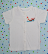 Áo cộc tay sơ sinh IQ Baby (màu trắng)